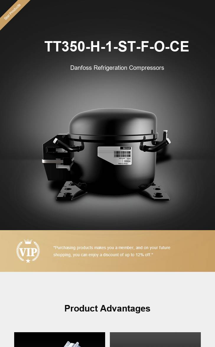DANFOSS Refrigeration Compressors TT350-H-1-ST-F-O-CE, technical parameters pdf, structure diagram